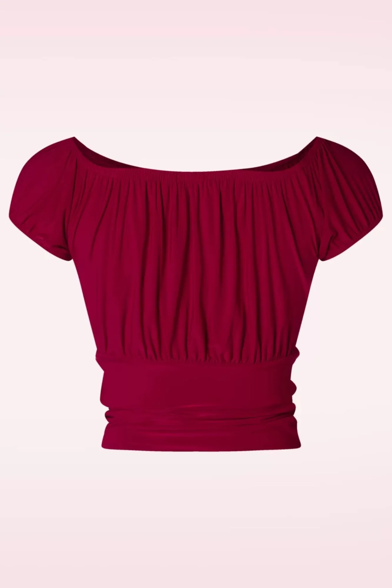 belinda_offshoulder_top_in_rood_1.webp Discount Vintage Chic for Topvintage Belinda Off-Shoulder Top In Rood