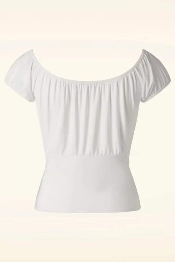 Store Vintage Chic for Topvintage Belinda Off-Shoulder Top In Wit