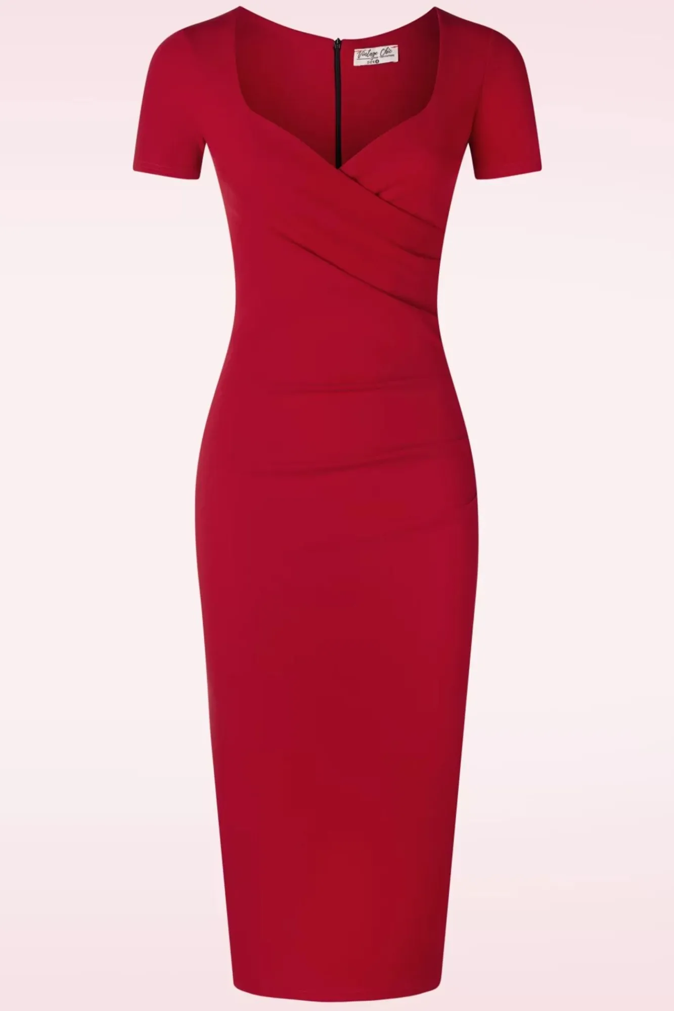 cecilia_pencil_jurk_in_rood_0.webp Clearance Vintage Chic for Topvintage Cecilia Pencil Jurk In Rood