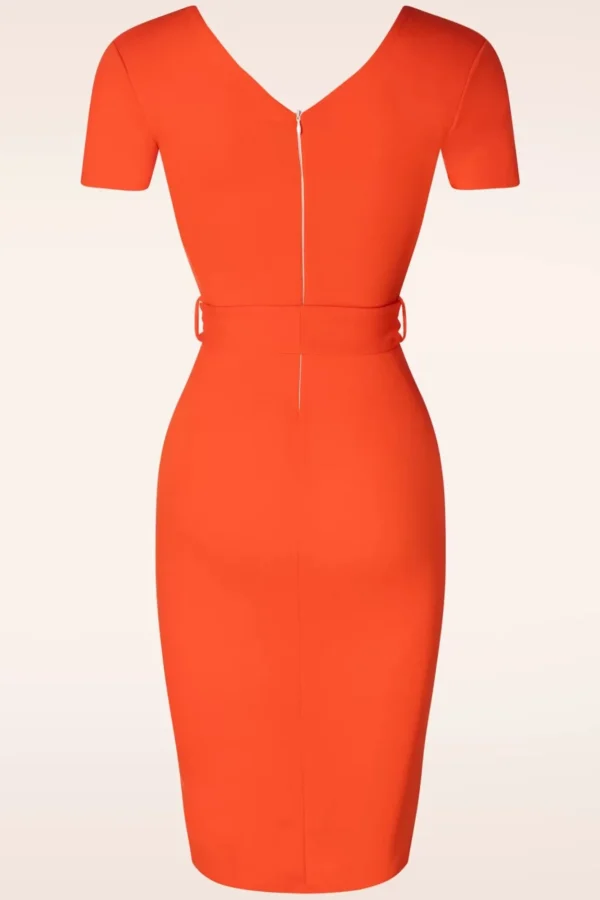 Discount Vintage Chic for Topvintage Evie Pencil Jurk In Oranje