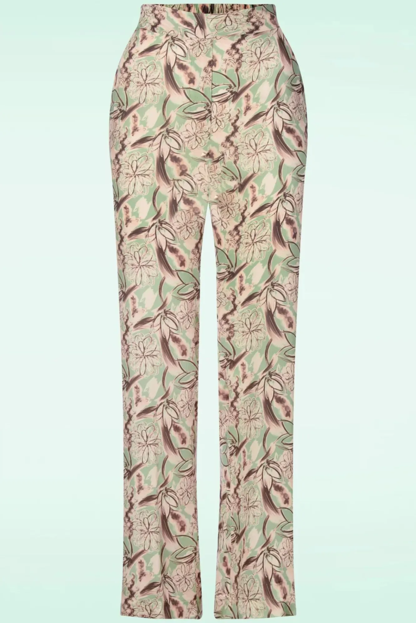 fiora_floral_broek_in_zacht_groen_0.webp Best Sale 20to Fiora Floral Broek In Zacht Groen