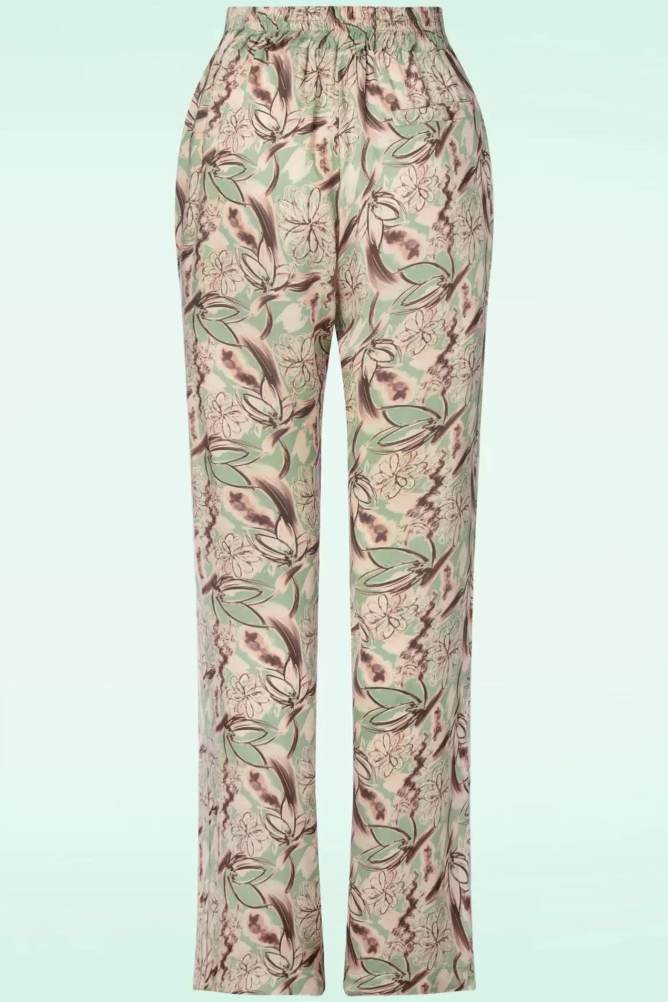 fiora_floral_broek_in_zacht_groen_1.webp Best Sale 20to Fiora Floral Broek In Zacht Groen