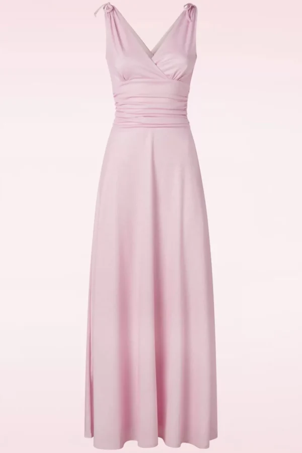 Store Vintage Chic for Topvintage Grecian Glitter Maxi Jurk In Rose Shadow