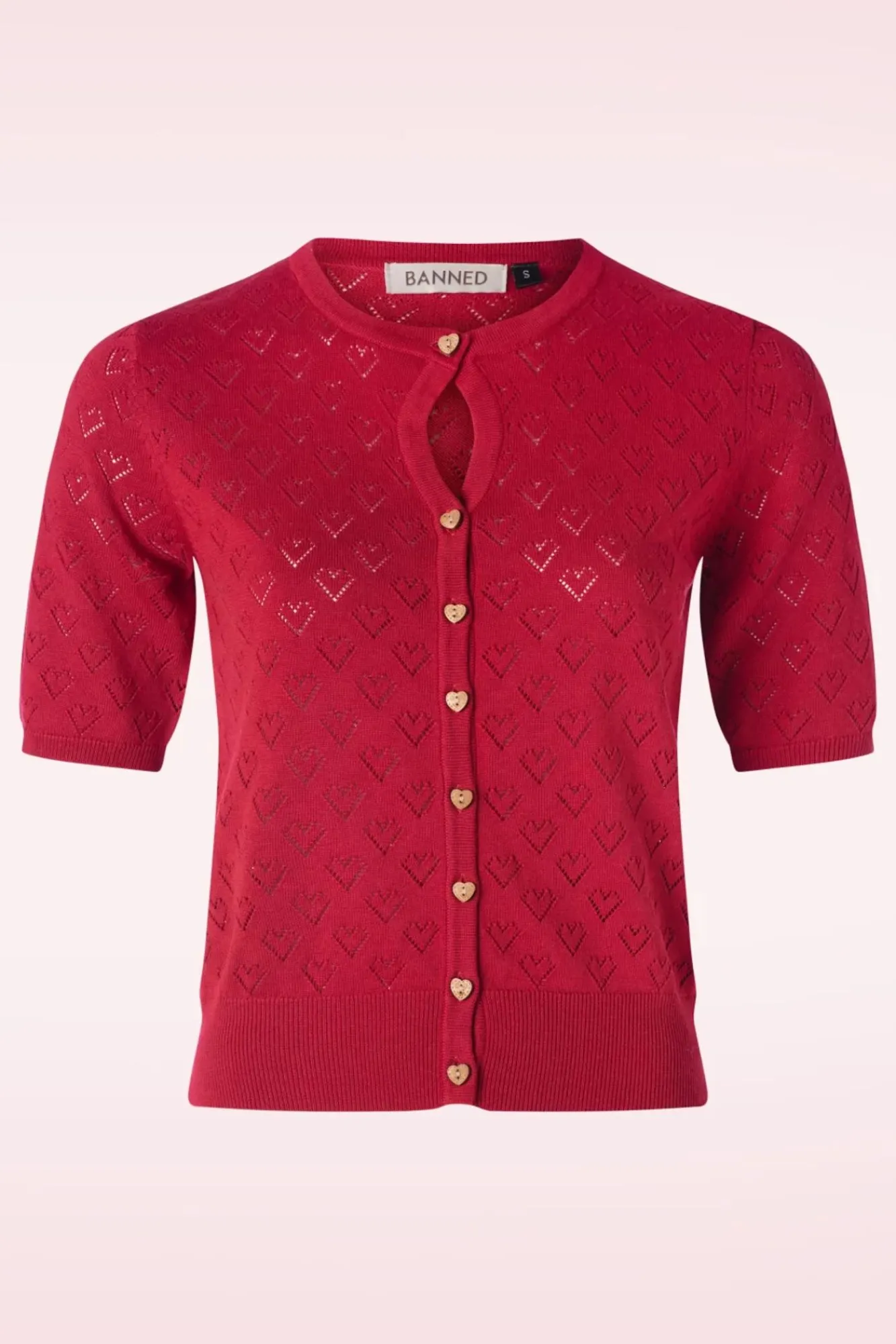 heart_blooms_cardigan_in_rood_0.webp Discount Banned Retro Heart Blooms Cardigan In Rood