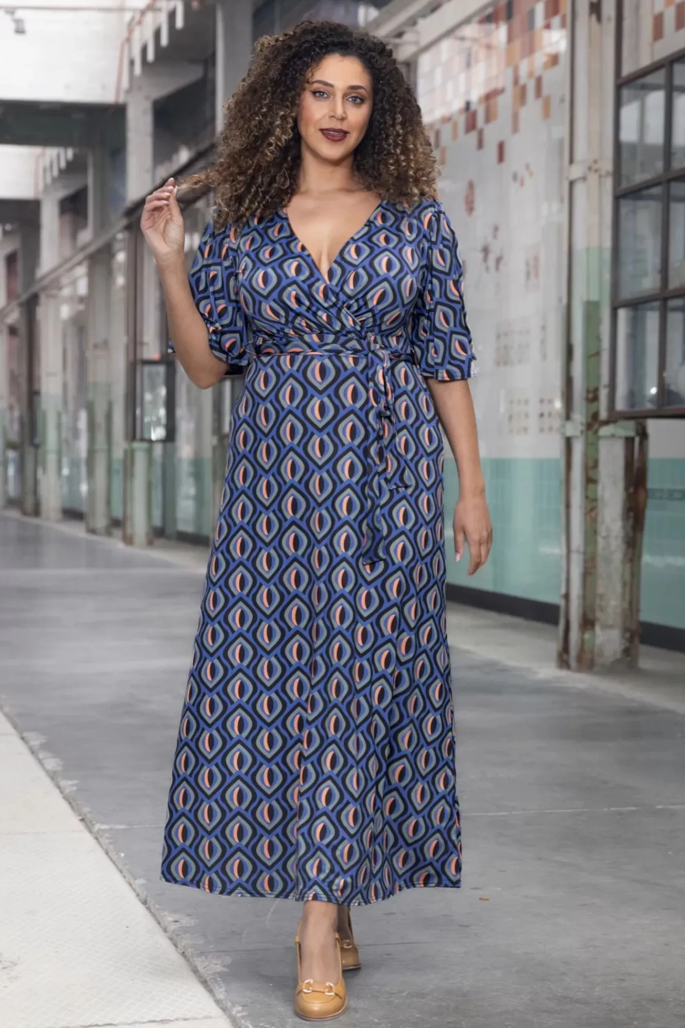 laurie_maxi_jurk_in_blauw_0.webp Flash Sale Vintage Chic for Topvintage Laurie Maxi Jurk In Blauw