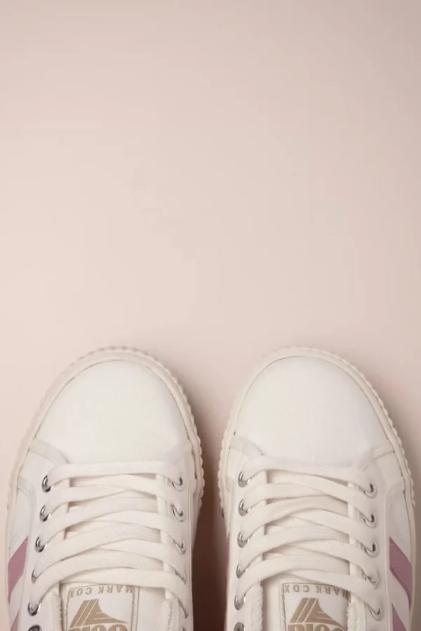 Online Gola Mark Cox Tennis Sneakers In Gebroken Wit En Lichtroze