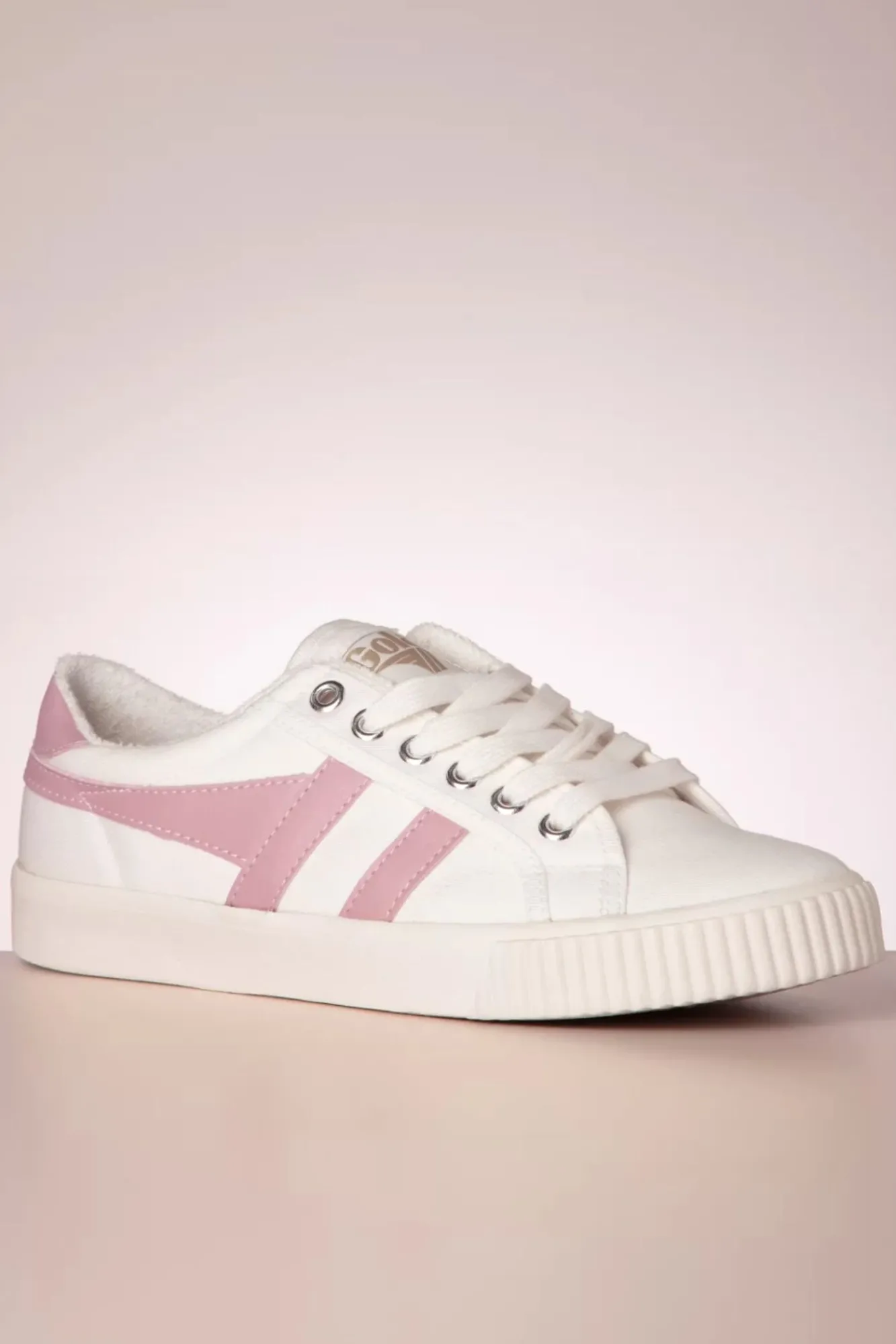 mark_cox_tennis_sneakers_in_gebroken_wit_en_lichtroze_2.webp Online Gola Mark Cox Tennis Sneakers In Gebroken Wit En Lichtroze