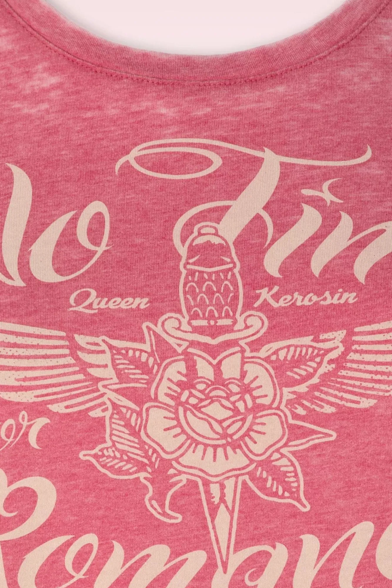 no_time_tshirt_in_rode_wassing_2.webp Discount Queen Kerosin No Time T-Shirt In Rode Wassing