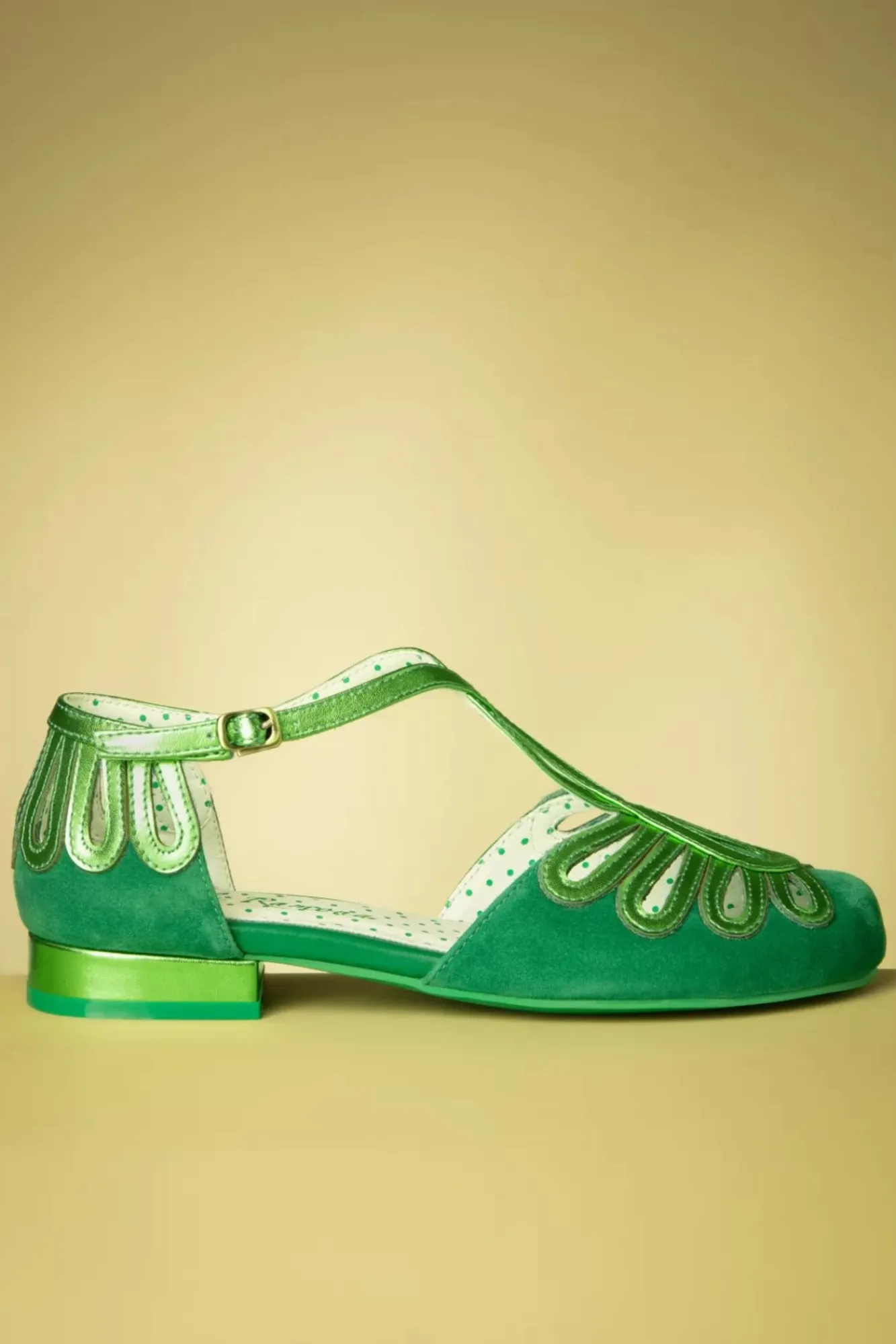 penny_suede_dainty_ballerinas_in_groen_0.webp Online Lola Ramona Penny Suede Dainty Ballerina's In Groen
