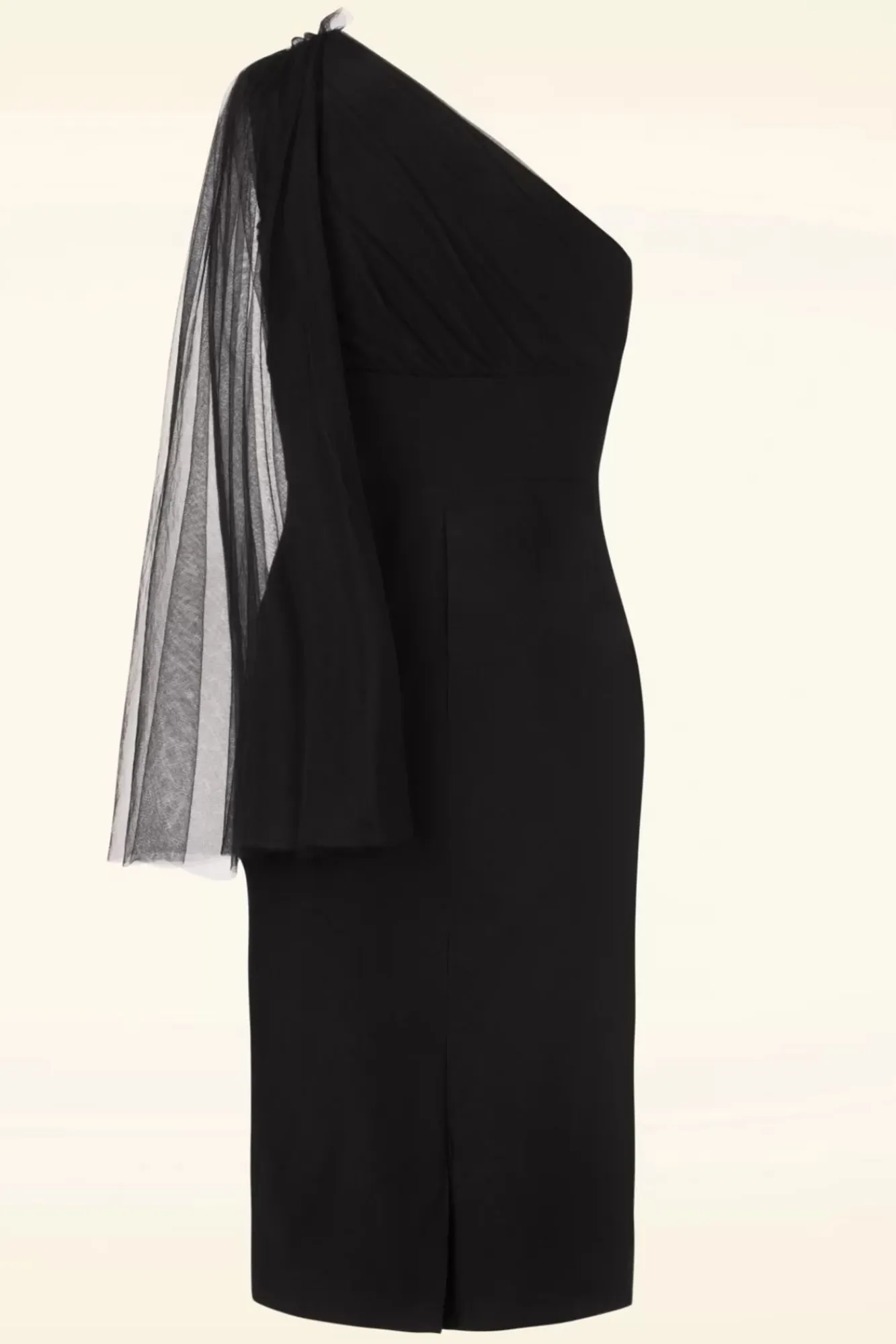 sabrina_beaded_tulle_sash_pencil_jurk_in_zwart_3.webp Hot Rebel Love Clothing Sabrina Beaded Tulle Sash Pencil Jurk In Zwart