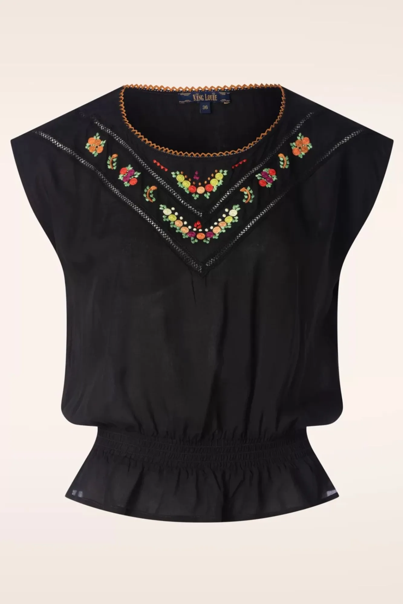 selly_citrine_embroidery_top_in_zwart_1.webp Store King Louie Selly Citrine Embroidery Top In Zwart