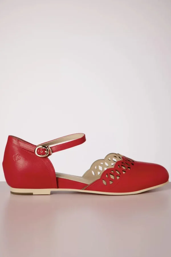 Best Sale Charlie Stone Siena Ballerina Flats In Rood