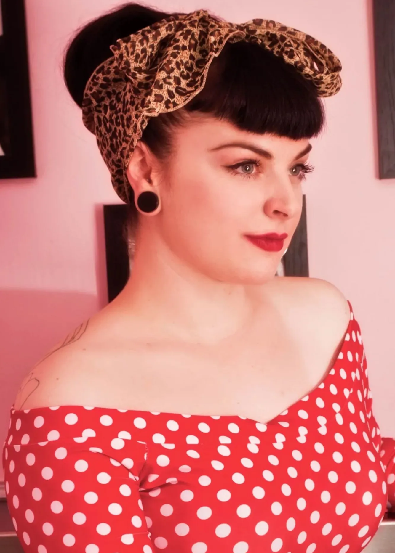 Store ZaZoo Vintage Retro Haarsjaal In Luipaardprint