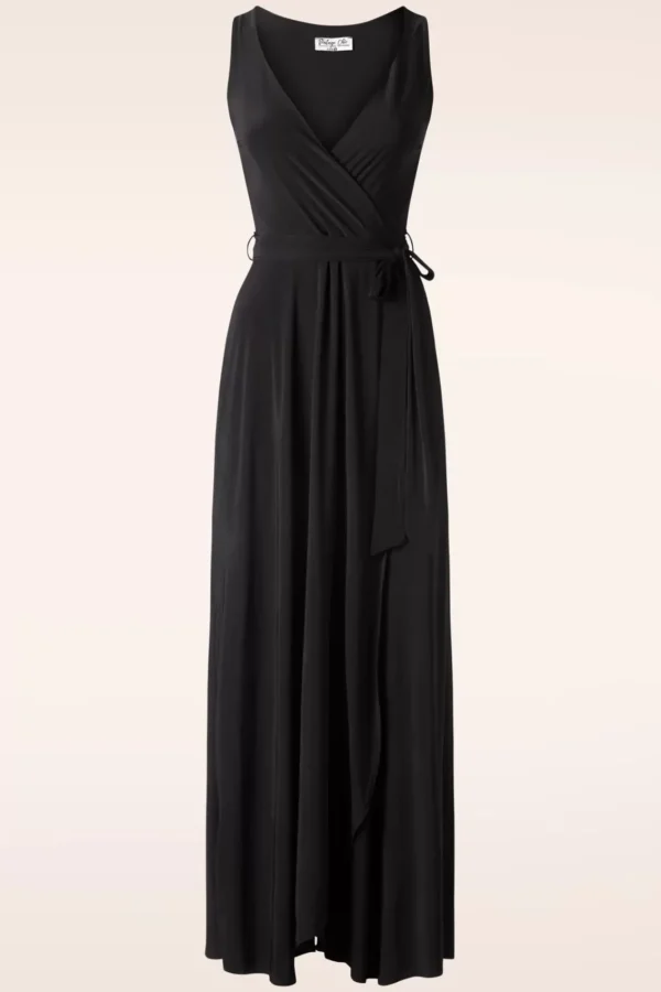Best Sale Vintage Chic for Topvintage Zoe Maxi Jurk In Zwart